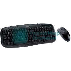 Комплект клавиатура+мышь Genius Smart KM-200 проводной, USB, 1000 DPI, чёрный