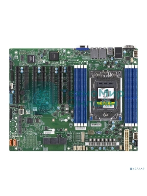 Материнская плата серверная Supermicro MBD-H12SSL-I-B, SP3, AMD EPYC 7002/7003, 8xDDR4, 8xSATA, 2xM.2, 5xPCIe x16, 2xPCIe x8, 2x1Gb LAN, 4xUSB 3.2 Gen 1, 1xVGA, ATX