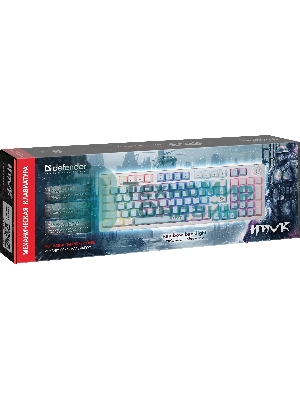 Клавиатура проводная Defender Hawk GK-418, USB, белый