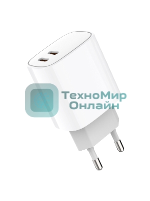 Сетевое зарядное устройство Rexant с двумя портами USB-C + USB-C, 20 Вт