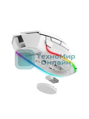 Мышь беспроводная/проводная Razer Basilisk V3 Pro белый, 30000 dpi, радиоканал, Bluetooth, USB, кнопки - 11