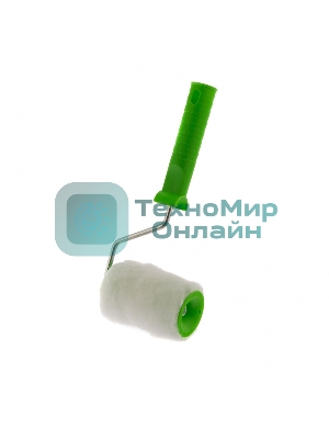 Валик Сибртех Искусственный мех с ручкой, 100 мм, ворс 15 мм, D 48 мм, D руч. 6 мм, полиэстер