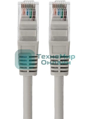 Пaтч-корд U/UTP Rexant, cat.5e, RJ45-RJ45, неэкранированный, LSZH серый, 5м