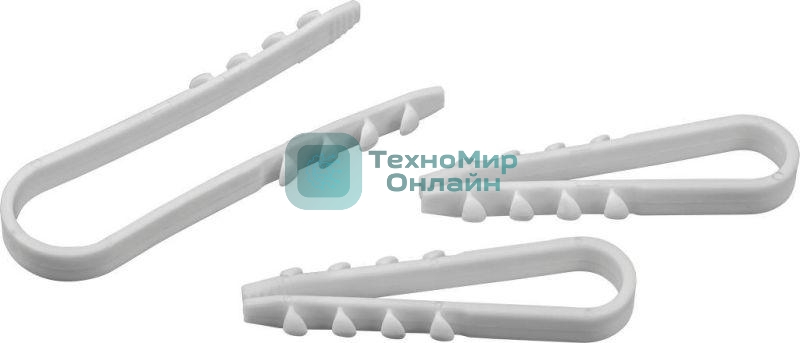 Дюбель-хомут Navigator NCU-5-10-45-50/WH для круглого кабеля белый (уп. 50 шт)