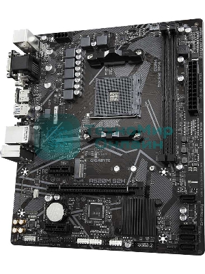 Материнская плата Gigabyte A520M S2H, AM4, AMD A520, 2xDDR4, 4xSATA, 1xM.2, 1xPCIe 3.0 x16, 2xPCIe x1, 1xHDMI, 1xDVI-D, 1xVGA, 1x 1Gb LAN, 4xUSB-A 3.2 Gen 1, 2xUSB-A 2.0, 3x3.5 мм, 7.1, mATX