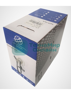 Кабель сетевой Ningbo UTP 4 пары cat5E solid 0.5мм CCA molded 305м серый