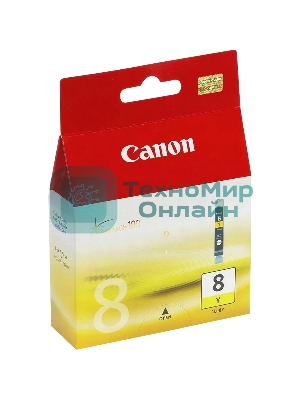 Картридж струйный CLI-8Y (0623B024), для Canon 4200/5200/MP500/MP800, Желтый, 490 стр.