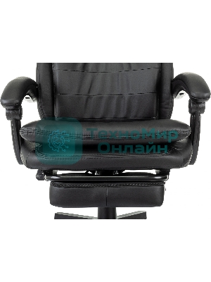 Кресло Бюрократ T-9950MSG-F/BLACK-PU черный, экокожа