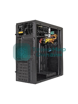 Компьютерный корпус ExeGate XP-333U черный, Miditower ATX, (XP450, Black,120мм), 1*USB+2*USB 3.0, Audio