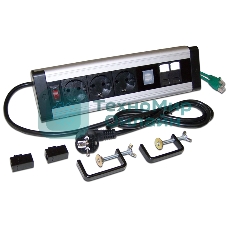 Блок розеток: 3 эл. модуля, 2 USB модуля, 2 порта кат.6