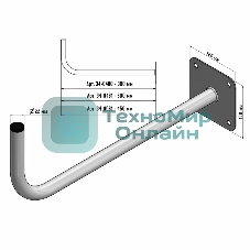 Кронштейн эфирный Rexant 60 см Г-образный