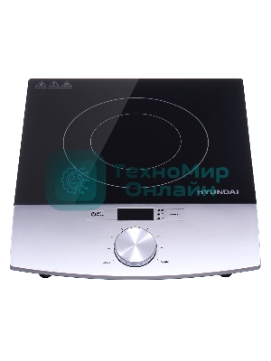 Плита настольная электрическая Hyundai HYC-0102 серебристый/черный стеклокерамика