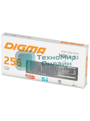Накопитель SSD Digma Mega S3 DGSM3256GS33T, 256Gb, PCIe 3.0 x4, M.2 2280, NVMe, R/W 2040/1270