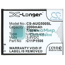 Аккумулятор CameronSino CS-AUG500SL C11P1506 для ASUS ZenFone Go (ZC500TG)3.8V, 2000 mAh, 7.60Wh