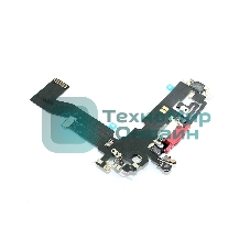 Шлейф с разъемом зарядки и микрофоном для Apple iPhone 12, iPhone 12 Pro, красный