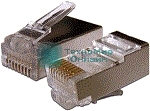 Коннектор LANMASTER RJ45 STP 8P8C, универсальный, cat.6, 100 шт.