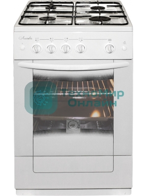 Плита газовая Лысьва ГП 400 М2С -2у белый, конфорок 4 газовых, духовка 51 л, 50 см x 84 см x 60 см (без крышки)