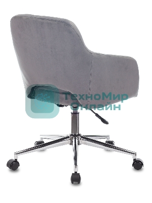 Кресло офисное Бюрократ CH-380SL серая жемчужина Italia 26, крестовина металл хром