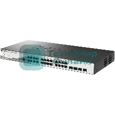 Коммутатор управляемый D-Link DGS-1210-28P/ME/B2A 2 уровня с 24 портами 10/100/1000Base-T и 4 портами 1000Base-X SFP (24 порта с поддержкой PoE 802.3af/802.3at (30 Вт), PoE-бюджет 193 Вт)