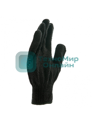 Перчатки трикотажные Сибртех акрил, черный, оверлок