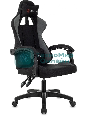 Кресло Zombie Void черный/серый, экокожа, 120 кг, механизм качания