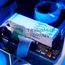 Оперативная память Kingston Fury Beast, DDR5, 64GB (2x32GB), 6000MHz, CL30, DIMM, с радиатором, RGB, белый