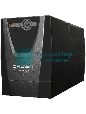 Источник бесперебойного питания Crown CMU-500X (480 ВА/240 Вт; Off-Line; 1 х Euro + 1 х IEC-320 резервным питанием и фильтрацией; 12V/4,5AH х 1; пластик)