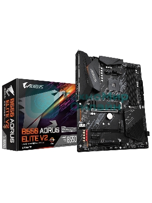 Материнская плата Gigabyte B550 AORUS ELITE V2 Soc-AM4 AMD B550 4xDDR4 ATX AC`97 8ch(7.1) 2.5Gg RAID+HDMI+DP
