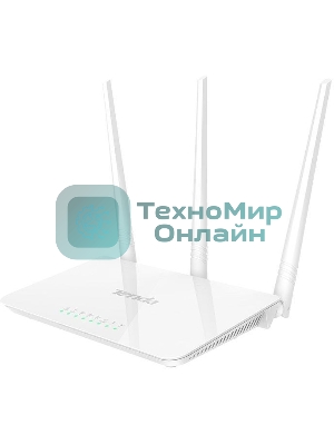 Сетевое оборудование TENDA F3 маршрутизатор 802.11n, до300Мбит/с, 2T2R, LAN: 3х10/100Мбит/с, WAN: 1х10/100Мбит/c, 3 внешние антенны 5дБи.