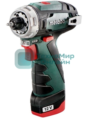Дрель-шуруповерт аккумуляторная Metabo PowerMaxx BS 600984500, Аккумуляторный, 12В, 2 АКБ, Кейс
