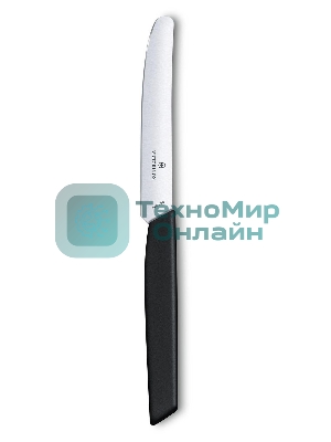 Нож кухонный Victorinox Swiss Modern (6.9003.11) стальной столовый лезв. 110 мм прямая заточка черный