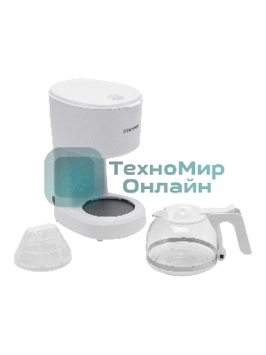 Кофеварка капельная Starwind STD0611 белый, исп. кофе - молотый, 0.6 л, 600 Вт.