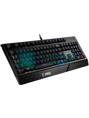 Клавиатура проводная MSI VIGOR GK20 RU черный USB Multimedia for gamer LED (подставка для запястий)