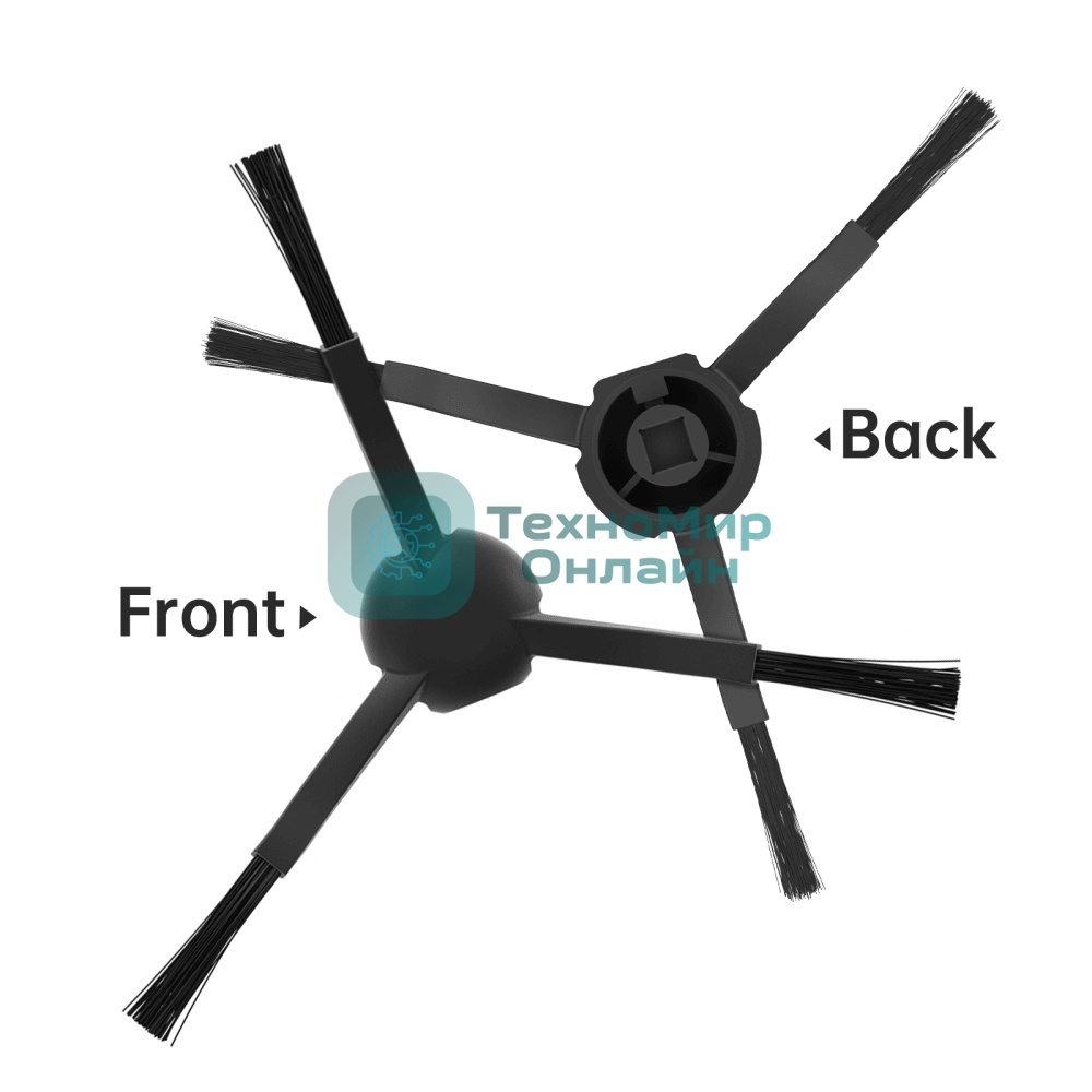 Боковая щетка (набор из 2 шт черных) для D9 Pro/D9Max/L10Pro черный (RSB2)