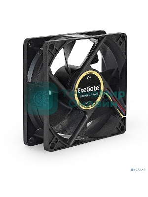 Вентилятор для корпуса ExeGate E08025H4P-PWM черный, 80 мм, 2300 об/мин, 23 дБ, 4 pin