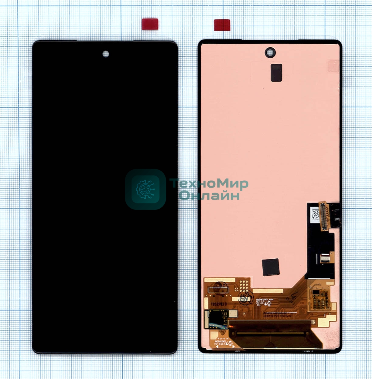 Дисплей (модуль) для Google Pixel 6 в сборе с тачскрином OLED черный