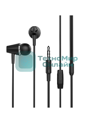 Проводные наушники Hoco M34 черный, внутриканальные, Jack 3.5 мм