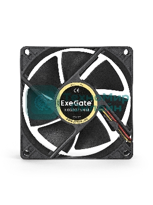 Вентилятор для корпуса ExeGate EX08025HM черный, 80 мм, 2000 об/мин, 19 дБ