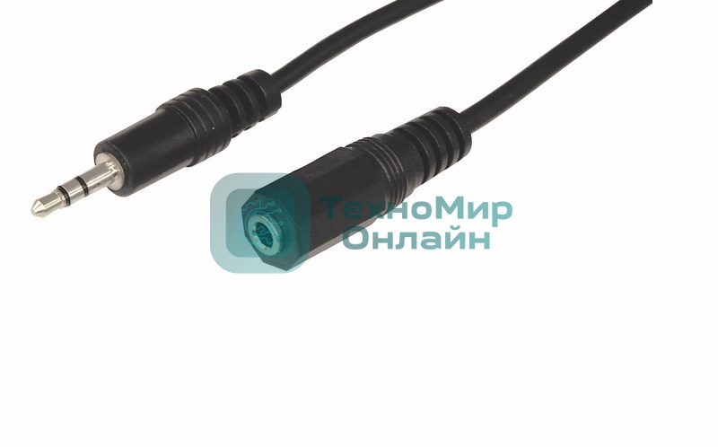 Кабель Rexant Шнур 3.5мм гнездо стерео - 3.5мм штекер стерео 1.5М