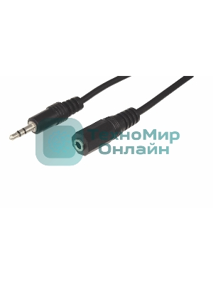 Кабель Rexant Шнур 3.5мм гнездо стерео - 3.5мм штекер стерео 1.5М