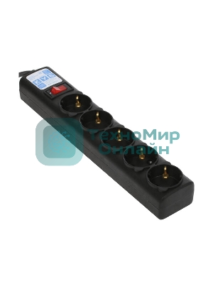 Сетевой фильтр Surge protector Power Cube 1.9m for conn. to UPS(C14) 5 outlets, 10A черный/графит