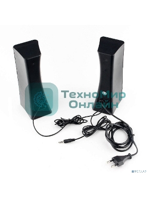 Акустическая система 2.0 Gembird SPK-500, черный, 6 Вт, рег. громкости, разъем для наушников, питание от сети