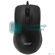 Мышь проводная Acer OMW136 черный, 1200 dpi, USB, кнопки - 3