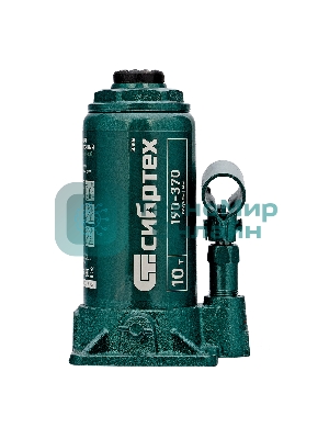 Домкрат гидравлический бутылочный Сибртех, 10 т, 190-370 мм