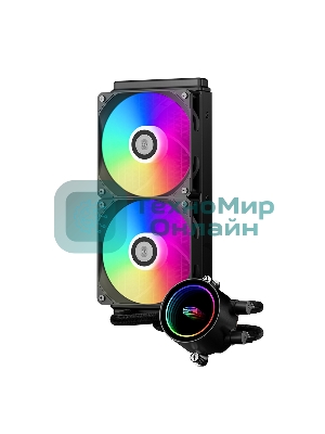 Система охлаждения PCCooler DA240 ARGb черный 120мм алюминий+медь 1800rpm 33.8db 3-pin 300W