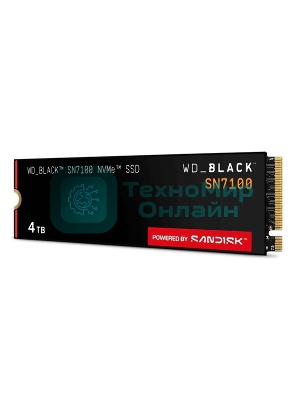 Накопитель SSD Western Digital Black SSD SN7100 M2.2280 PCIe 4.0 4Tb, 7000MBs/6700MBs, TBW 2400, WDS400T4X0E, 1 year