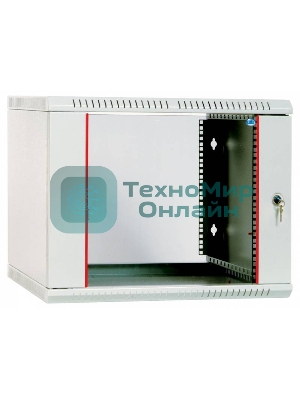 Шкаф настенный ЦМО ШРН-Э-12.500.1 12U 600x520 мм пер. дв. стал. лист несъемные бок. пан. серый