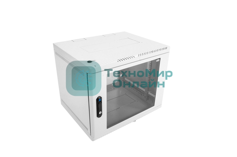 Шкаф телеком. настен, 15U, 600x650, дверь стекло (ШРН-15.650) (1 коробка)