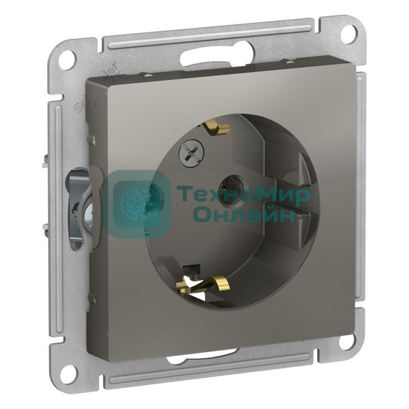 Розетка с/з, 16А, механизм ATN000943 Schneider Electric Сталь