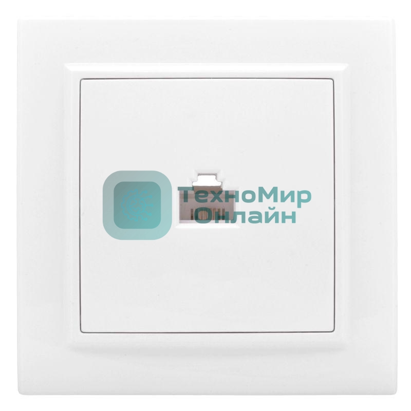 Розетка компьютерная 1-м СП Минск RJ45 бел. Basic EKF ERK01-035-10